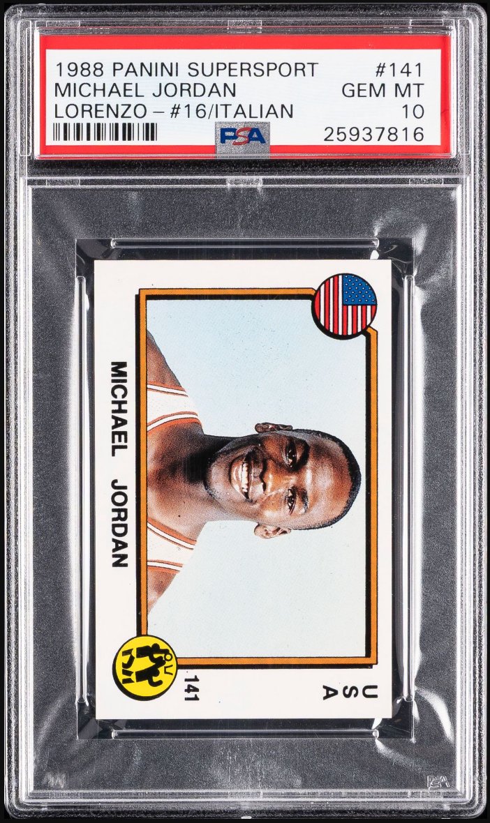 1988 Panini Supersport #141 Michael Jordan (Italian) &mdash; Front