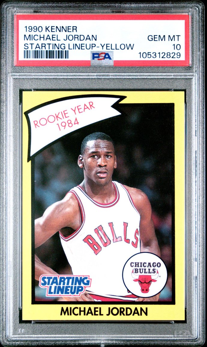 1990 Kenner Starting Lineup Yellow (Rookie Year) Michael Jordan &mdash; Front