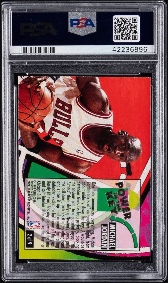 1993-94 Fleer Ultra Power In The Key #2 Michael Jordan &mdash; Back