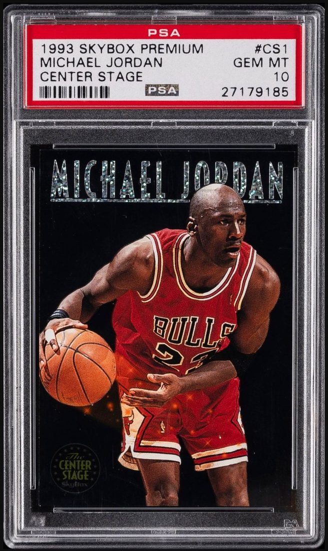 1993-94 SkyBox Premium Center Stage #CS1 Michael Jordan &mdash; Front