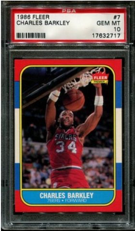 1986 Fleer #7 Charles Barkley PSA 10