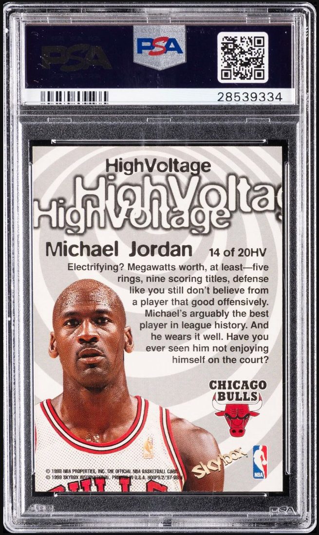 1997-98 Hoops High Voltage #14 Michael Jordan &mdash; Back