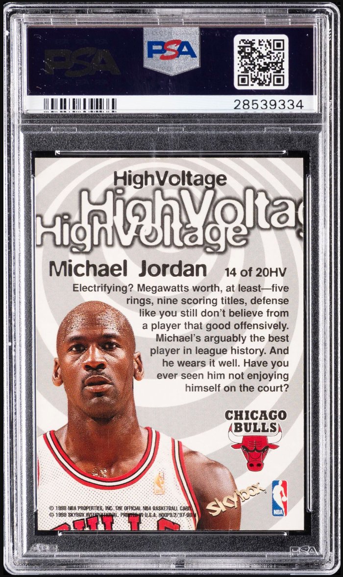 1997-98 Hoops High Voltage #14 Michael Jordan &mdash; Back