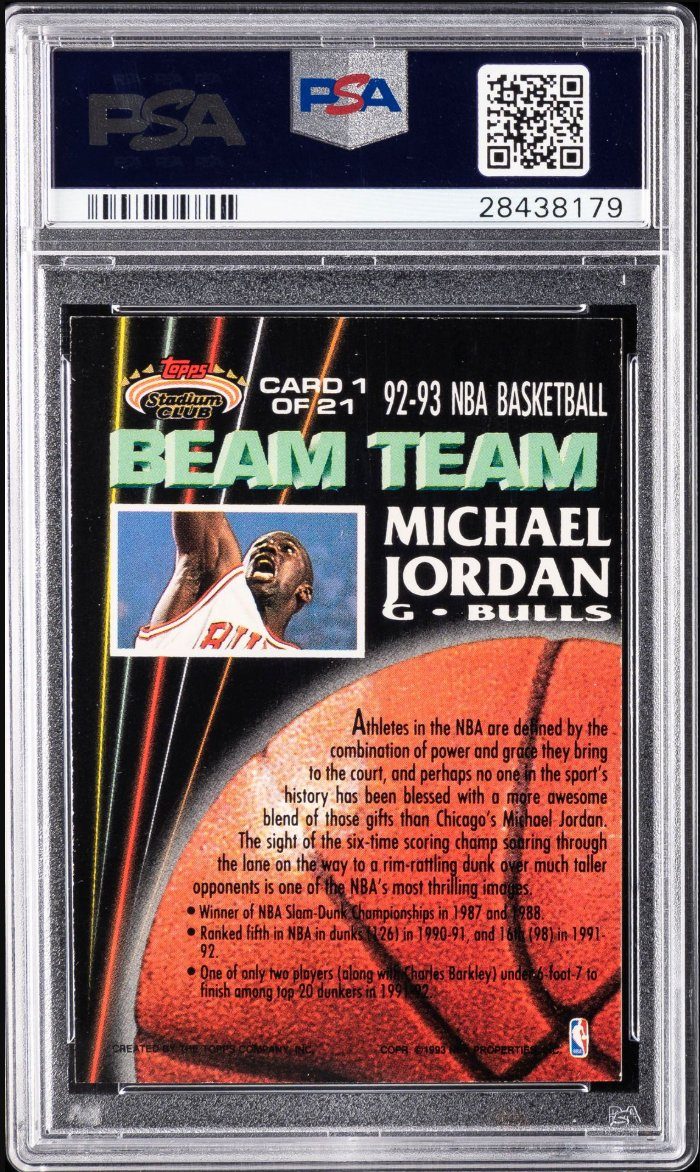 1992-93 Stadium Club Beam Team Members Only #1 — Back