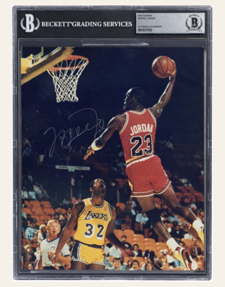 1990s Michael Jordan signed photograph front