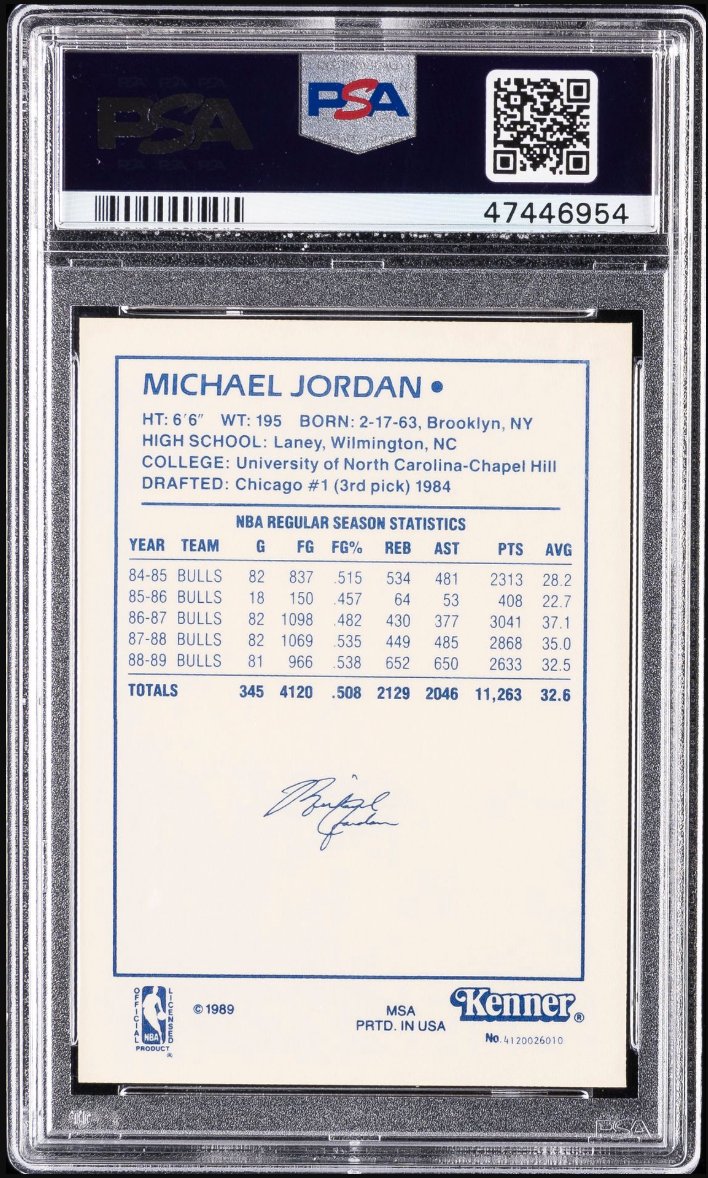 1989 Starting Lineup One on One Michael Jordan &mdash; Back