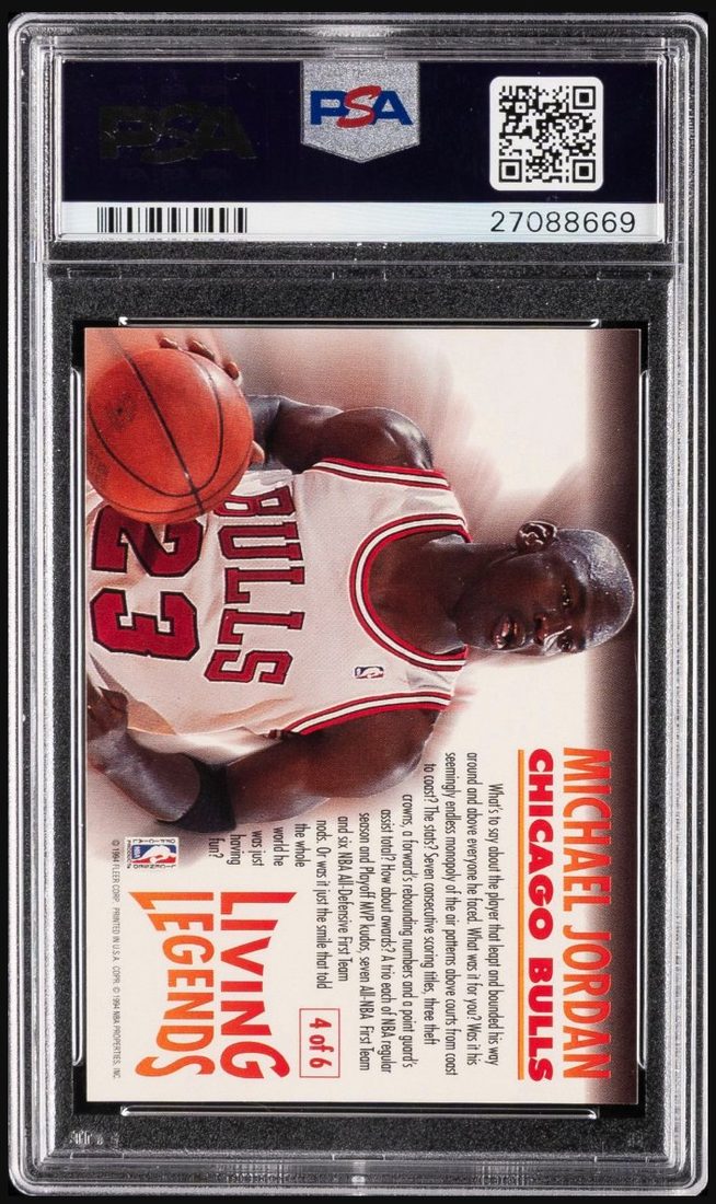 1993-94 Fleer Living Legends #4 Michael Jordan &mdash; Back