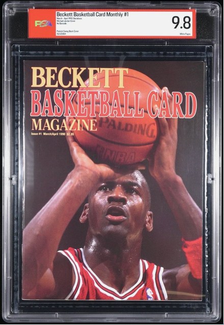 Beckett Basketball Card Monthly Issue 1 Michael Jordan cover PSA 9.8