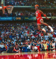 Michael Jordan free-throw-line dunk, 1988 Slam Dunk Contest