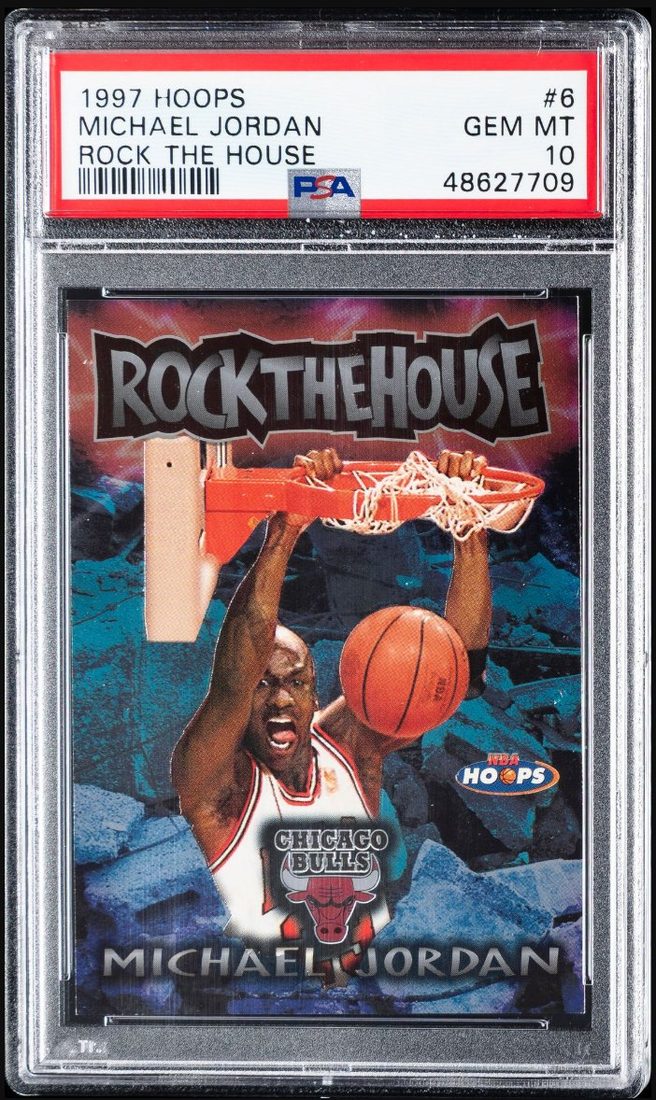 1997-98 Hoops Rock The House #6 Michael Jordan &mdash; Front