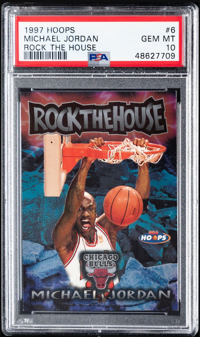 1997-98 Hoops Rock The House #6 Michael Jordan &mdash; Front