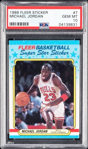 1988 Fleer Sticker #7 front