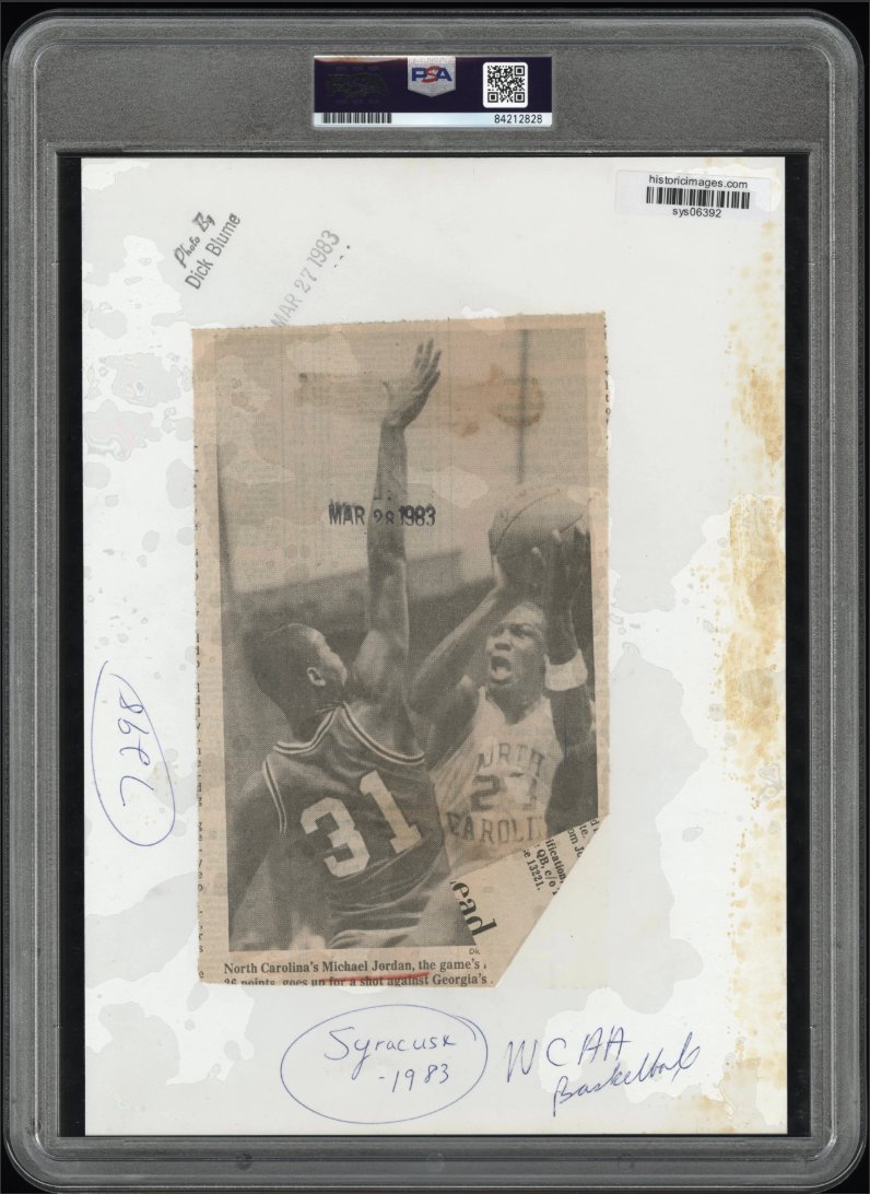 1983 NCAA Tournament UNC Jordan vs Georgia back news clipping