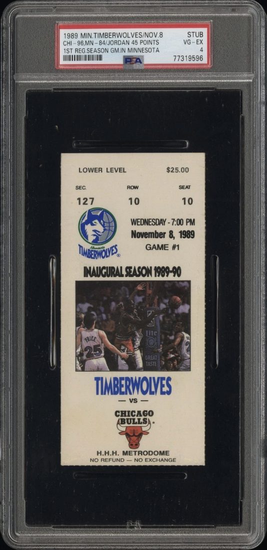 November 8, 1989 – Bulls vs Timberwolves 16/7/2 front