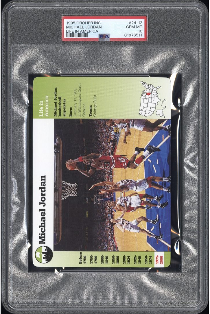 1995 Grolier &ldquo;Michael Jordan&rdquo; front