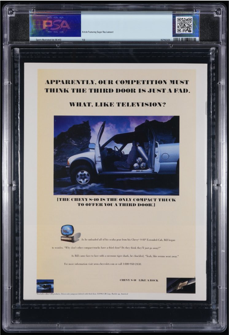 Sports Illustrated PSA slab reverse