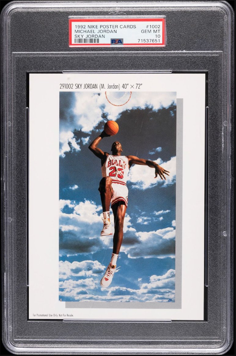 1992 Nike Poster Card #1002 Sky Jordan front