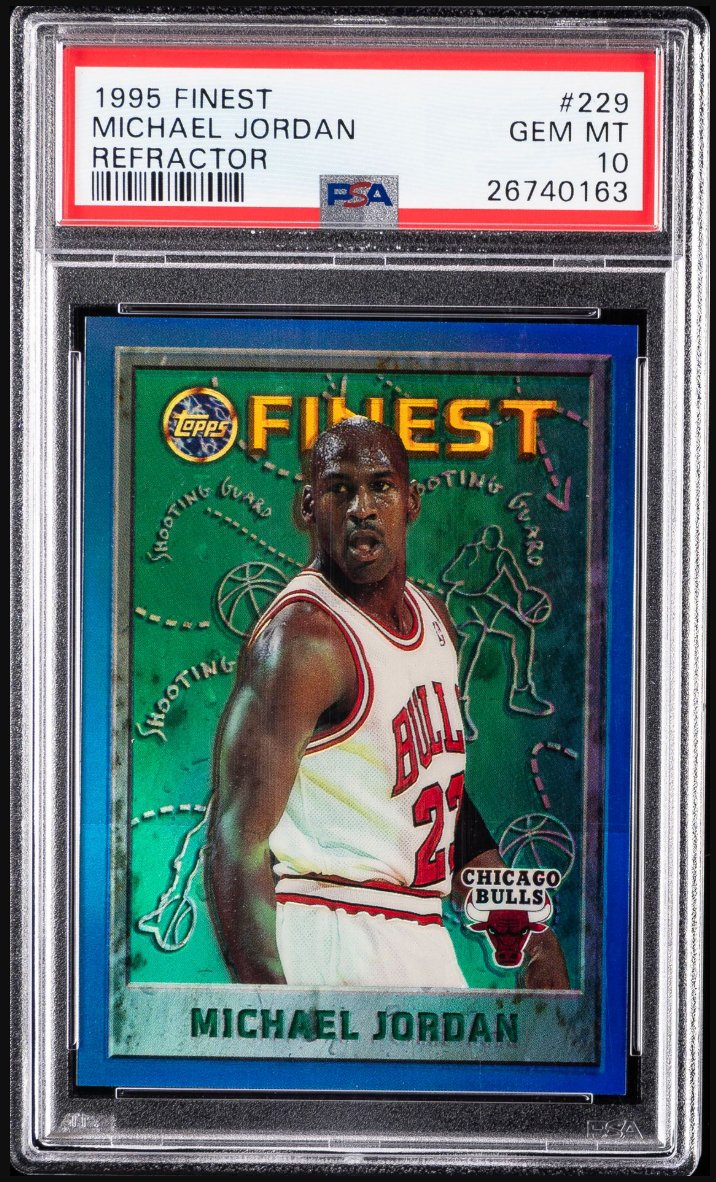 1995-96 Topps Finest Refractor #229 Michael Jordan &mdash; Front