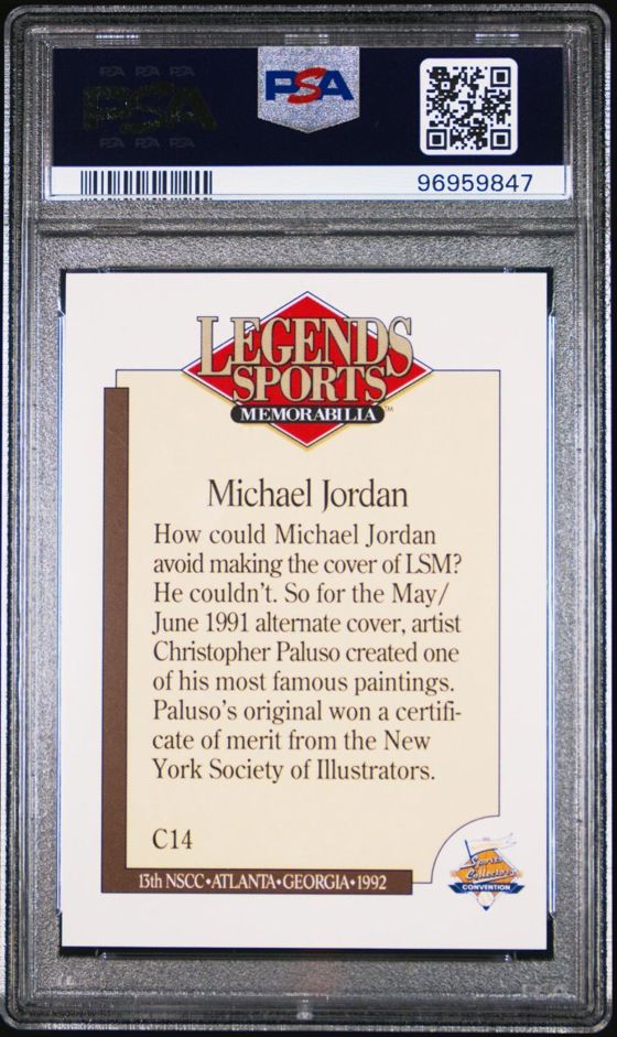 1992 Legends Sports Memorabilia NSCC #C14 — Back